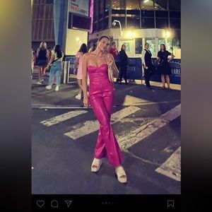 Pink leather set